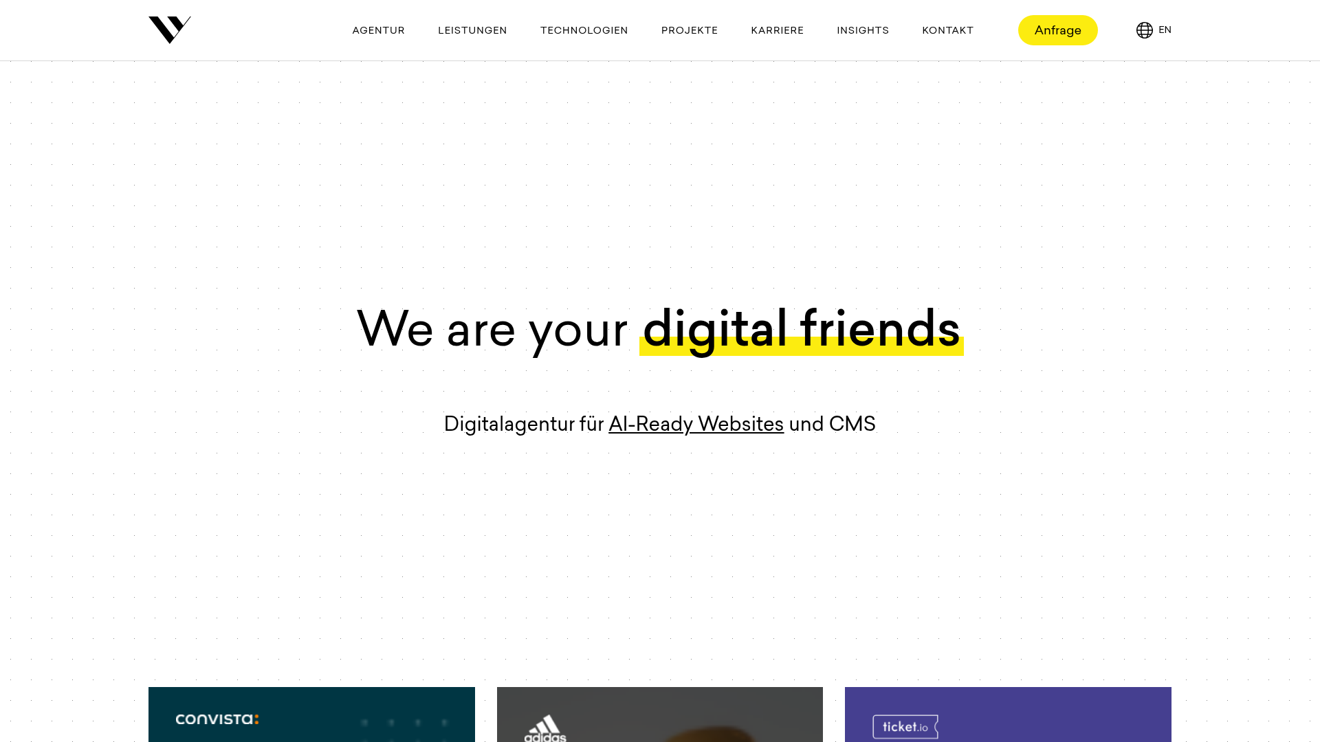 Friendventure, Digitale Produkte und Venture-Building Homepage